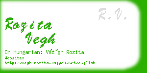rozita vegh business card